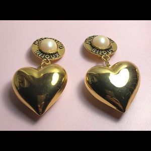 BIG vintage 80s Moschino Earrings